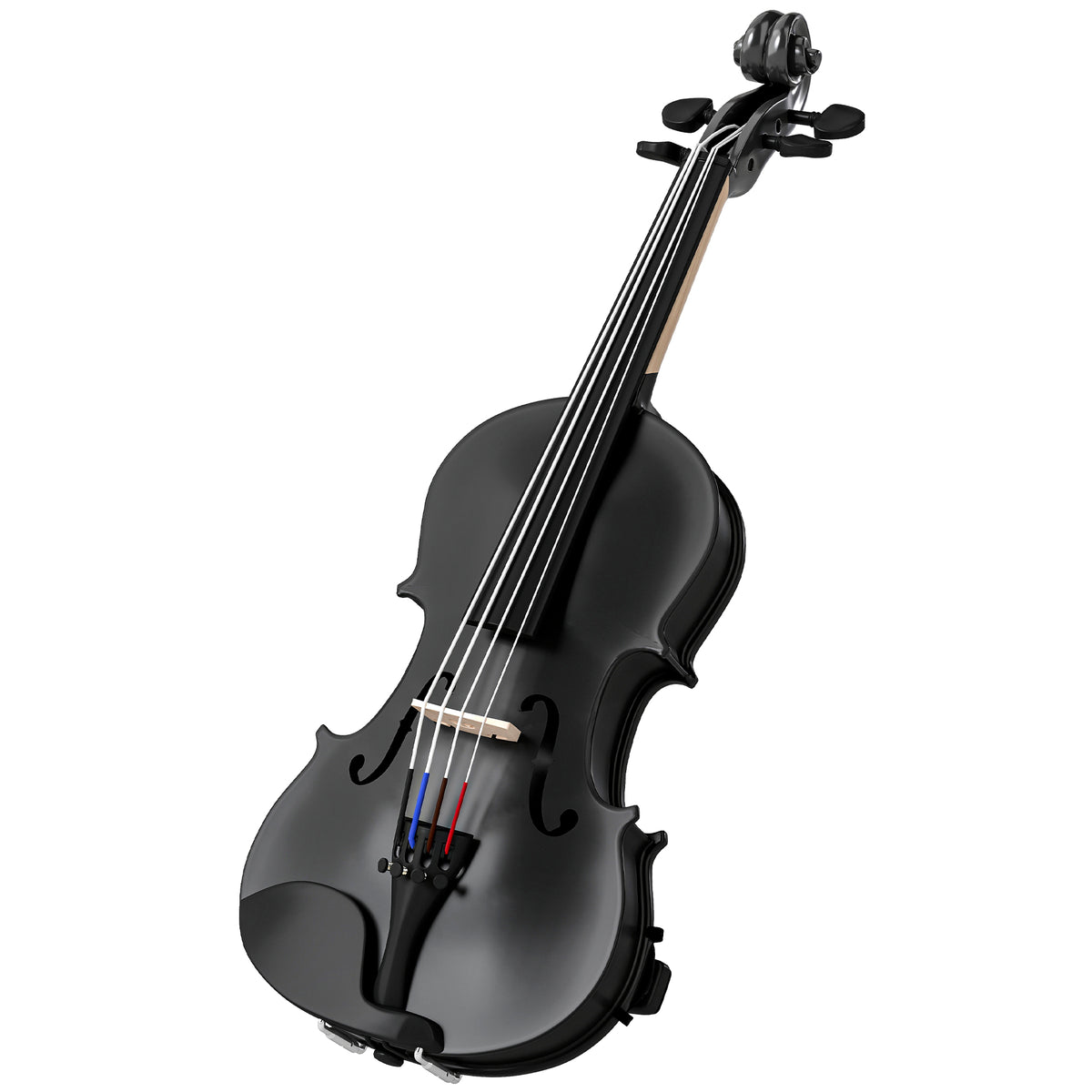 Violon 4/4 Ensemble de Violon en Bois Massif pour Adultes et Débutants avec Étui Léger et Portable 60 x 21 cm Noir-0
