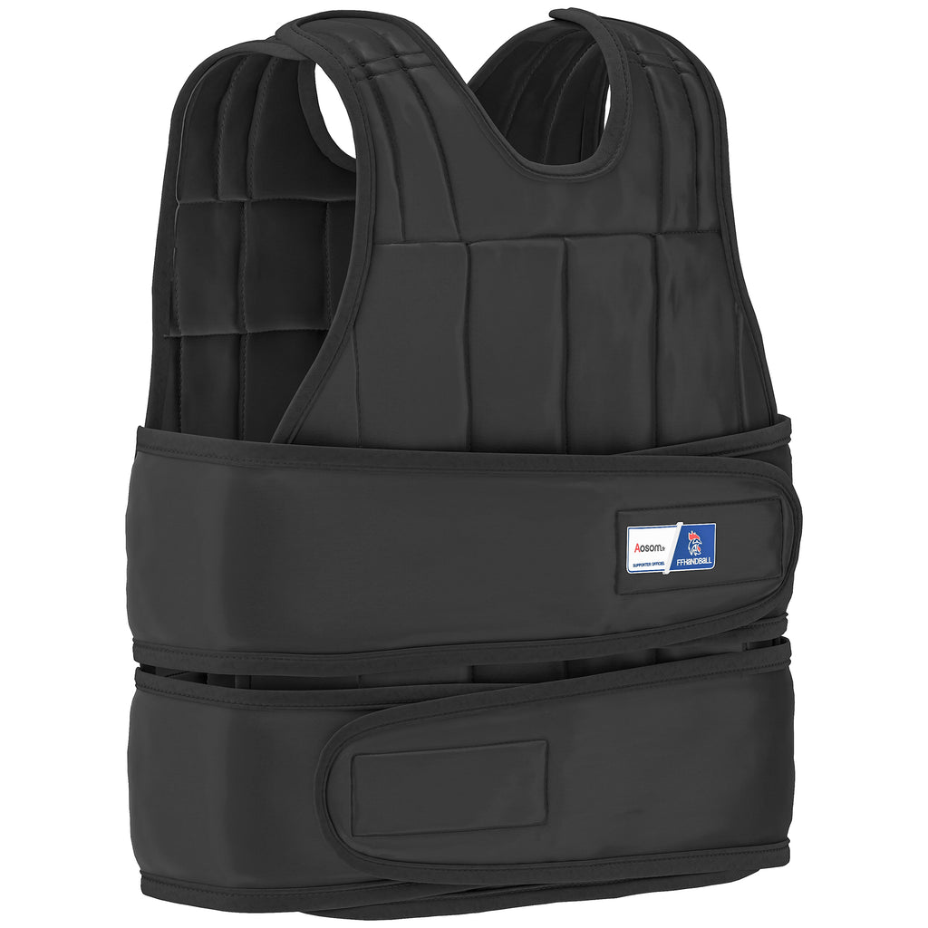 Gilet lesté réglable - veste lestée 20 Kg max. poids amovibles entraînement musculation exercice-9