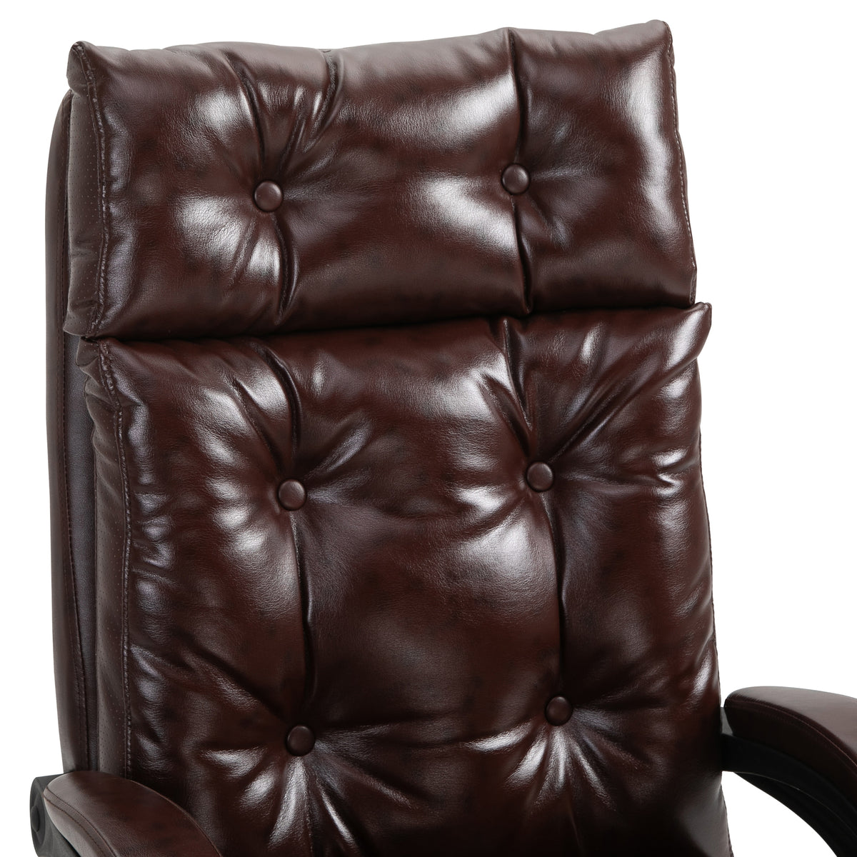Fauteuil de bureau chaise de bureau ergonomique avec hauteur réglable dossier inclinable repose-pied rétractable marron-7