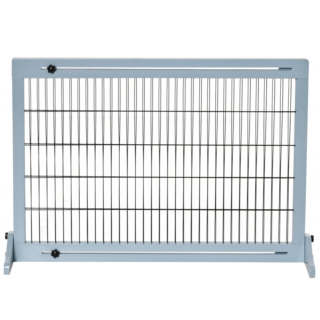 Barrière de sécurité pour chien extensible longueur réglable 104-183 x 36 x 69 cm pin bleu-8