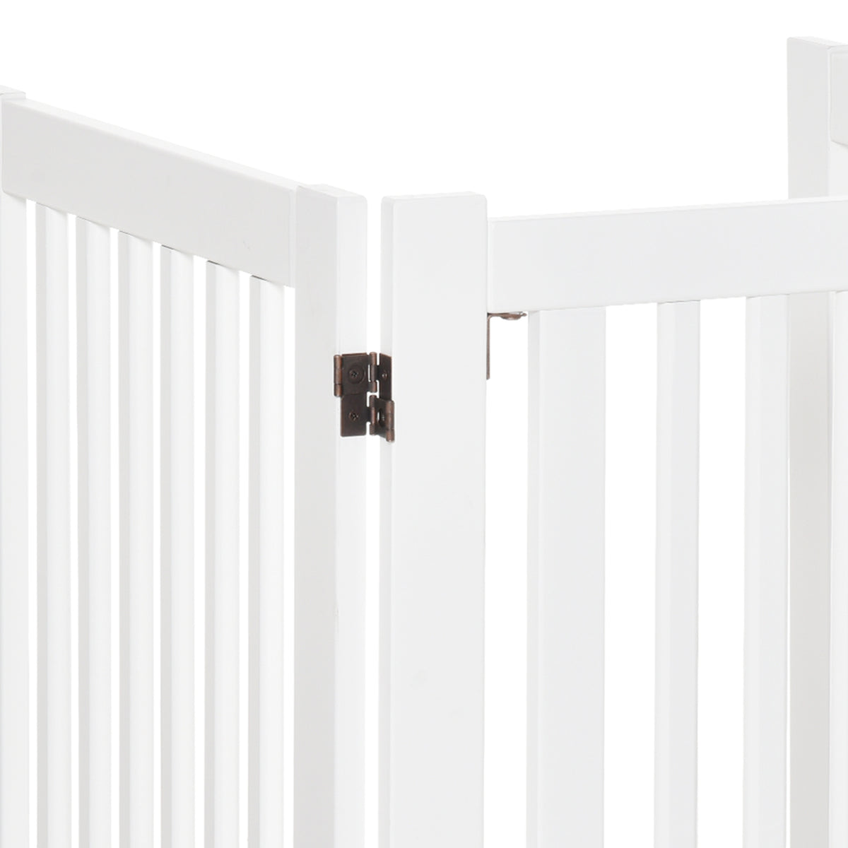 Barrière de sécurité chien barrière modulable pliable avec porte verrouillable intégrée 155 x 35,5 x 76 cm MDF blanc-7