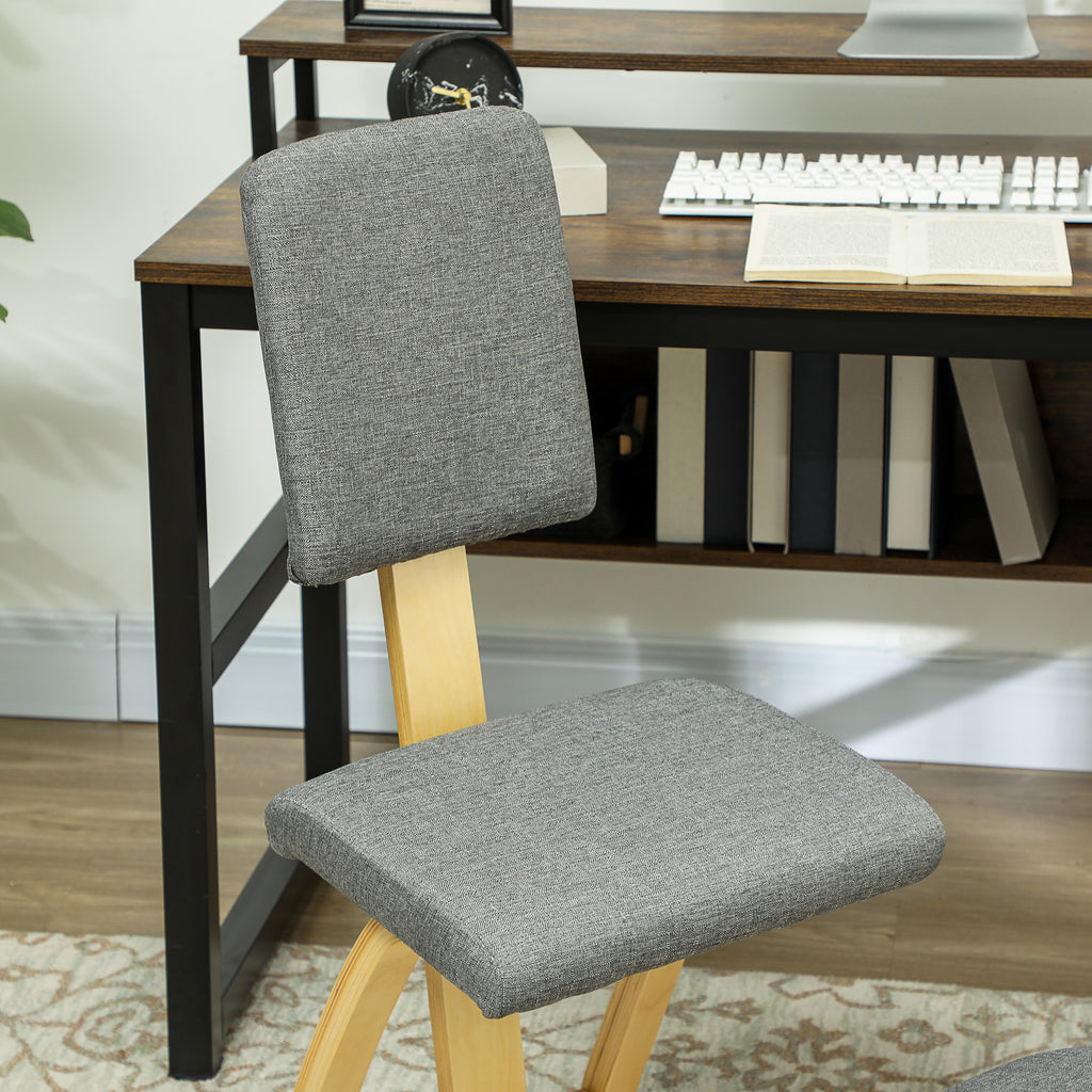 Siège assis genoux, siège ergonomique en bois à bascule avec dossier, chaise à genoux pour bureau à domicile, gris-8