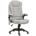 Fauteuil de bureau massant et chauffant chaise de bureau avec hauteur réglable dossier inclinable et télécommande gris-0