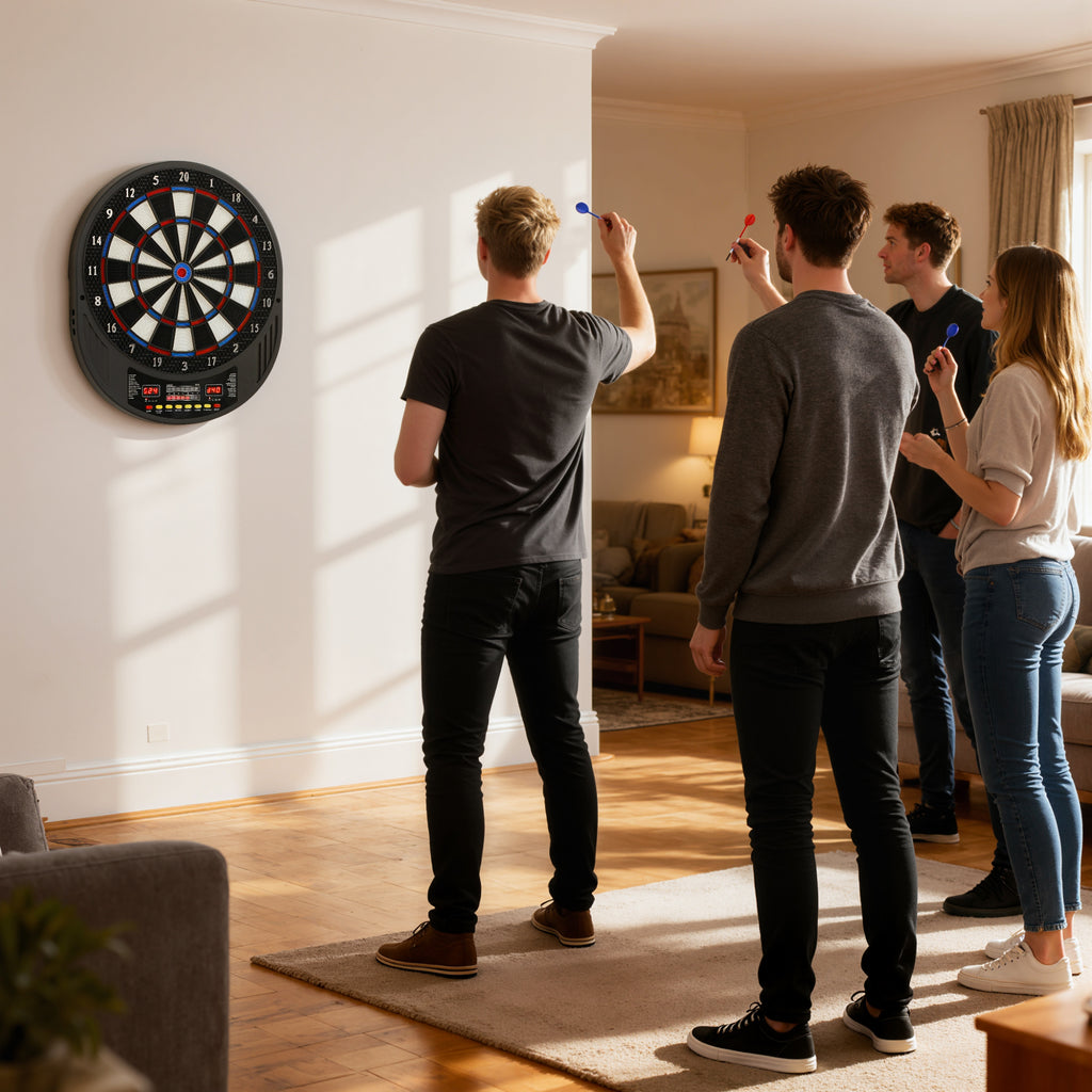 Jeu de fléchettes électronique avec embouts souples, doubles écrans LED, 33 jeux, 202 variations, jusqu'à 8 joueurs-9