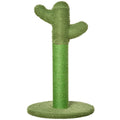Griffoir pour chat d'intérieur en forme de cactus, arbre à chat en sisal résistant avec base, 40 x 40 x 65 cm, vert-0