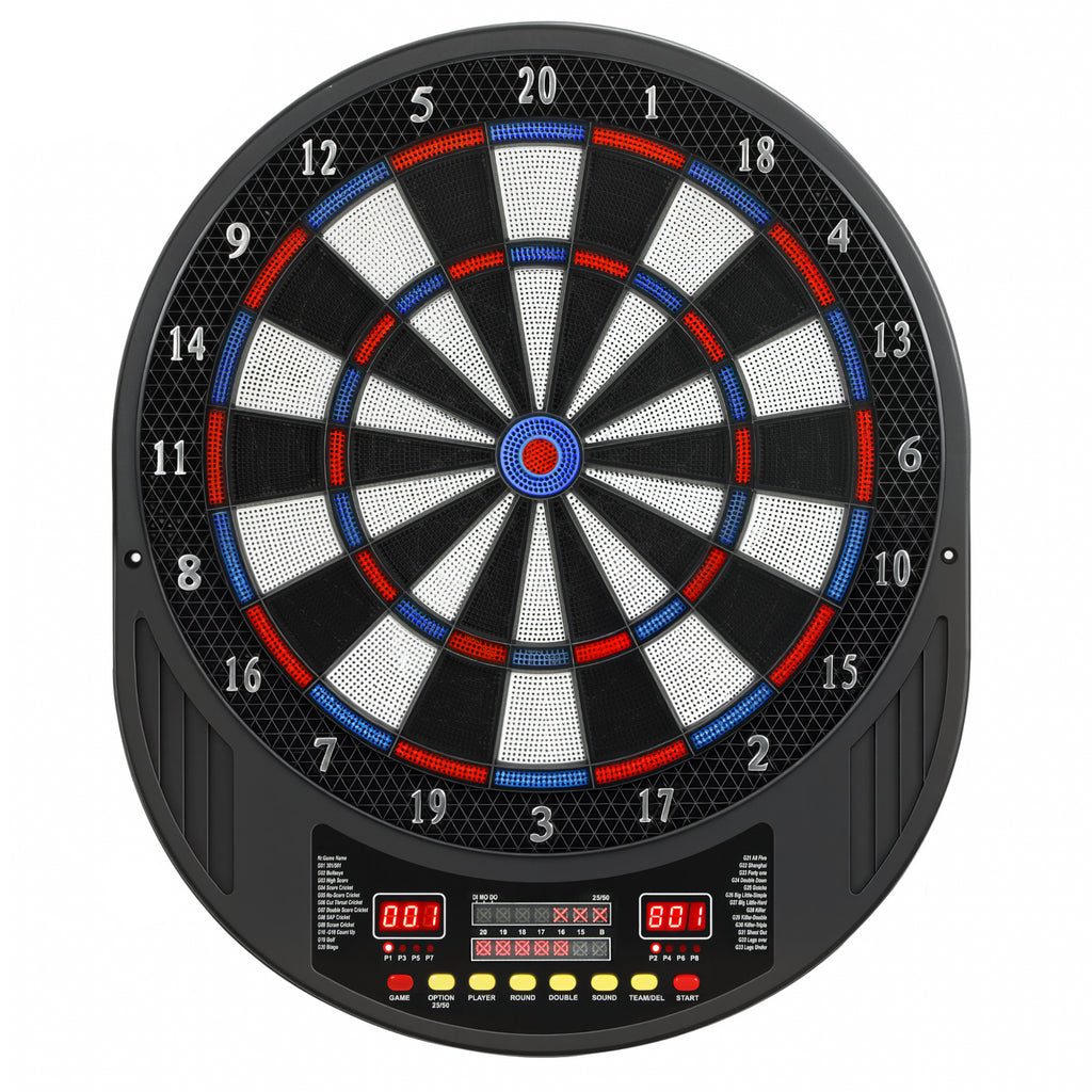 Jeu de fléchettes électronique avec embouts souples, doubles écrans LED, 33 jeux, 202 variations, jusqu'à 8 joueurs-0