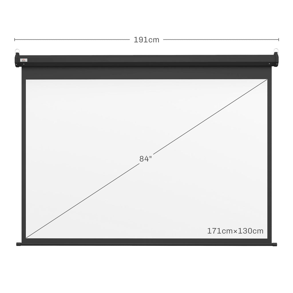 Écran vidéoprojecteur motorisé et électrique 84 Pouces, 4:3 4K HD, panneau de commande et télécommande-2
