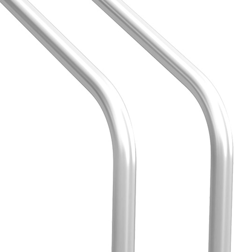 Râtelier 2 vélos range-vélos support rangement vélo à pneu 61 mm dim. 50L x 34l x 27,5H cm acier argenté-9