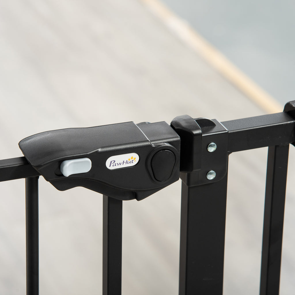 Lot de 2 barrières de sécurité animaux de 104H cm avec système de double verrouillage sans percage de 74 à 80 cm-8