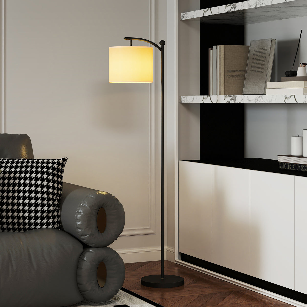 Lampadaire dimmable 2 températures de couleur avec télécommande, minuterie de 60 minutes, 160 cm, noir-9