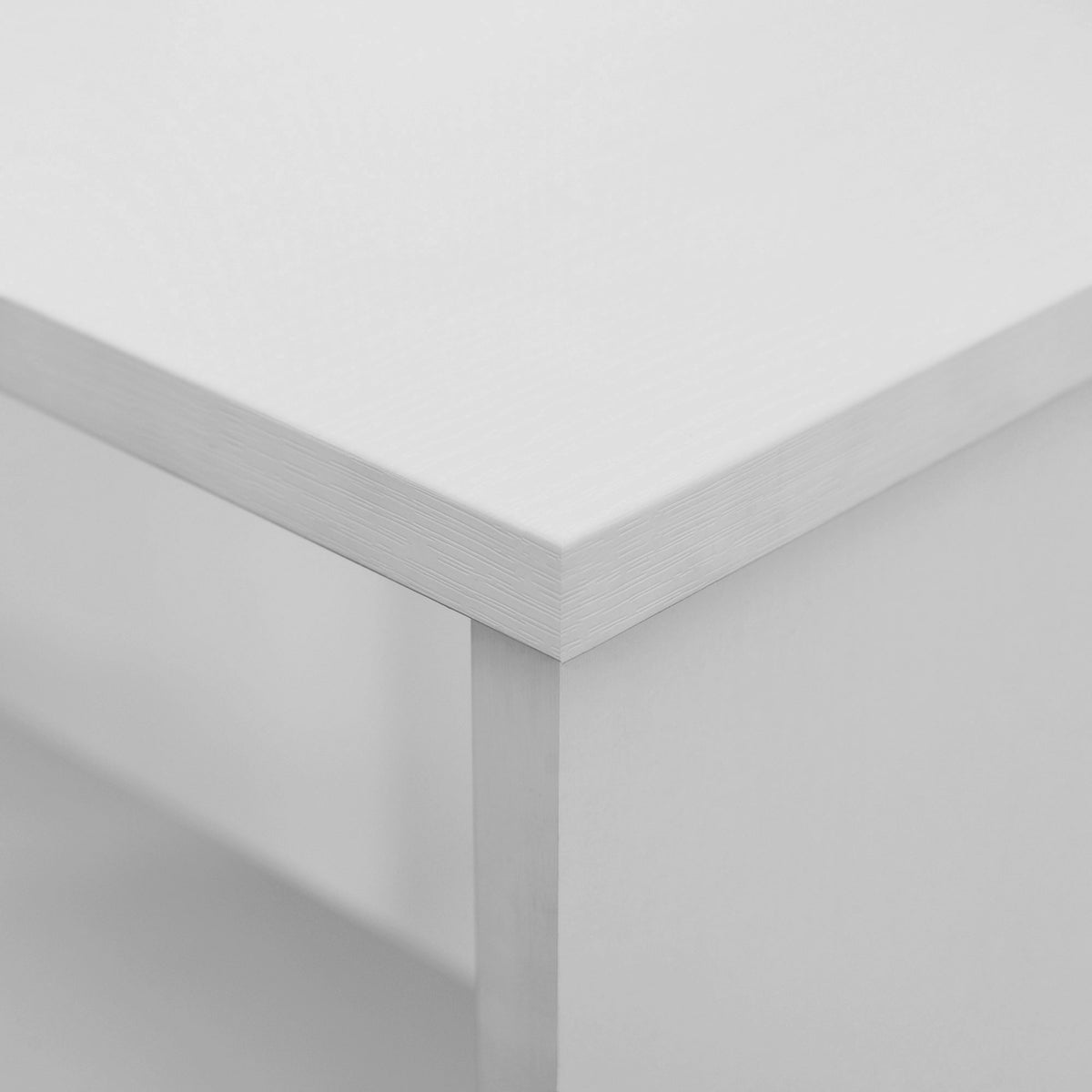 Bureau d'angle table de salle à manger avec rangement bureau informatique modulable bibliothèque intégrée + étagère 3 niveaux blanc-7