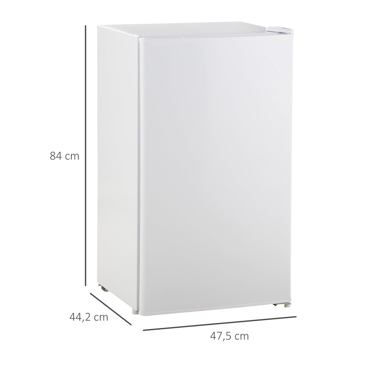 Réfrigérateur congélateur petit réfrigérateur 91 L étagères modulables design sous-comptoir 47,5 x 44,2 x 84 cm blanc-2