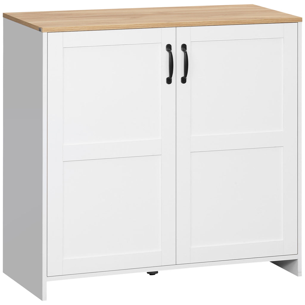 Meuble de rangement buffet cuisine avec 2 portes et 2 étagères réglables 90 x 39,5 x 88 cm-0
