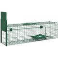 Cage attrape animaux nuisibles 1 entrée dim. 100L x 25l x 28H cm vert foncé-0