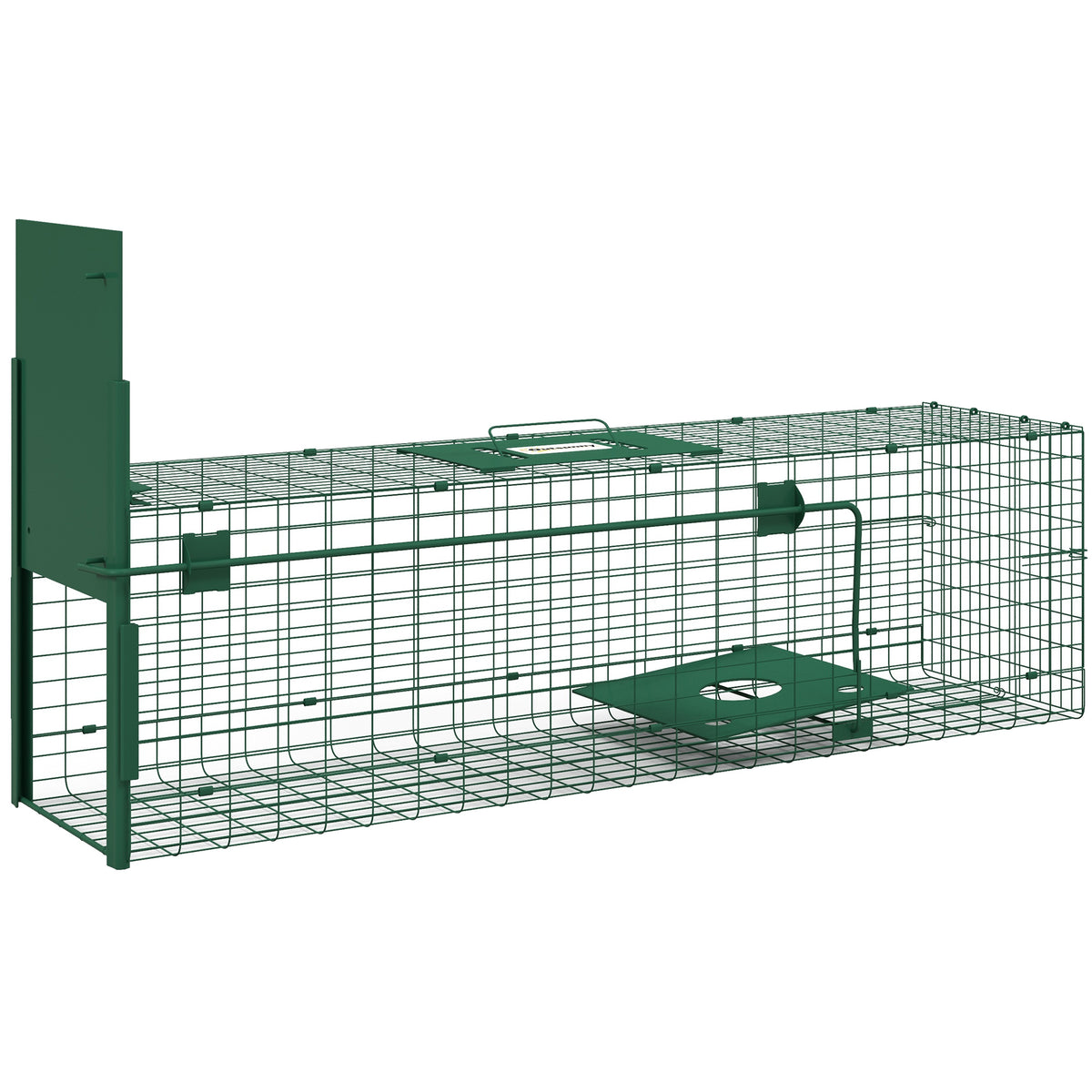 Cage attrape animaux nuisibles 1 entrée dim. 100L x 25l x 28H cm vert foncé-0