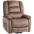 Fauteuil releveur électrique fauteuil relaxant dossier inclinable avec repose-pied télécommandes 90 x 93 x 110 cm marron-0
