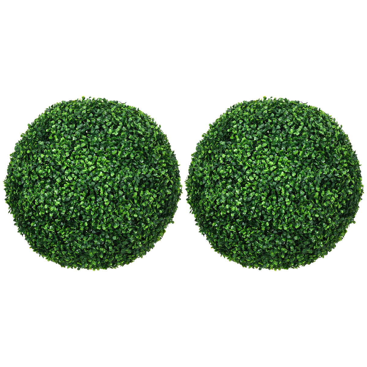 Lot de 2 boules de buis artificielles de 50 cm décoration pour intérieur ou extérieur vert-0
