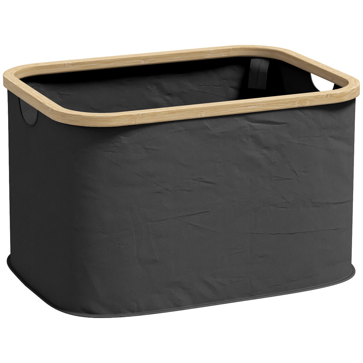 Panier à linge pliable 36 L corbeille linge sale avec poignées rainurées pour salle de bain chambre à coucher buanderie-0
