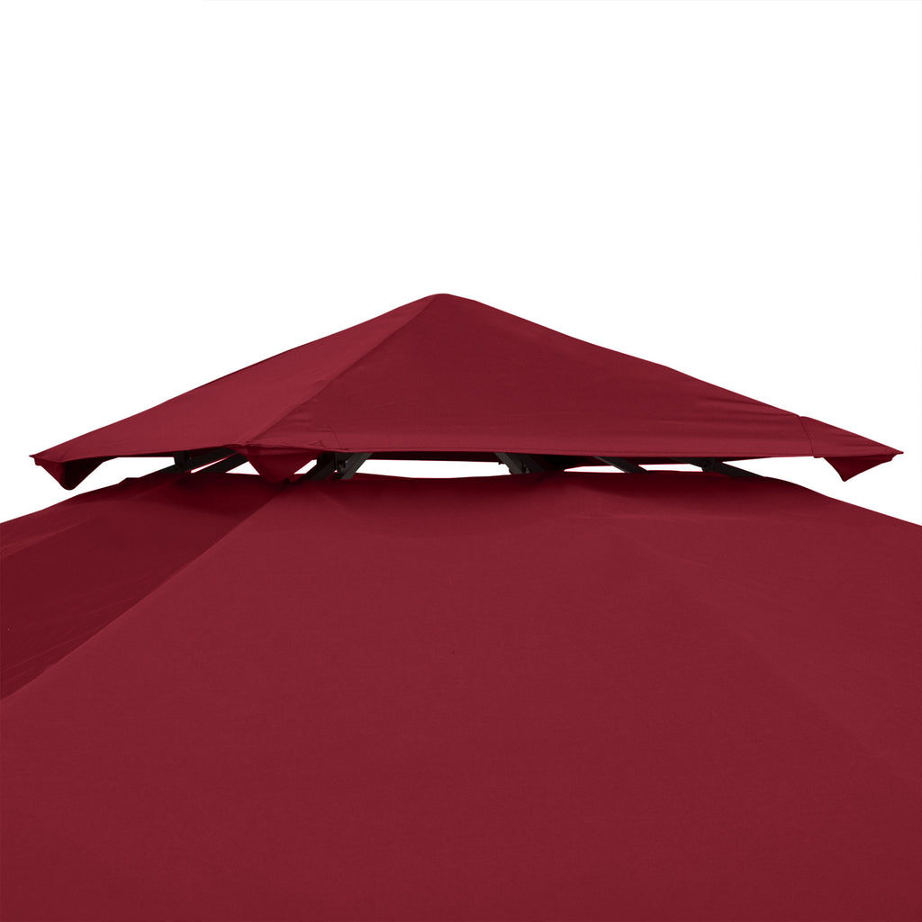 Toit de Remplacement pour pavillon de Jardin Toile de Rechange pour pavillon tonnelle Tente 3 x 3 m Rouge vineux-8