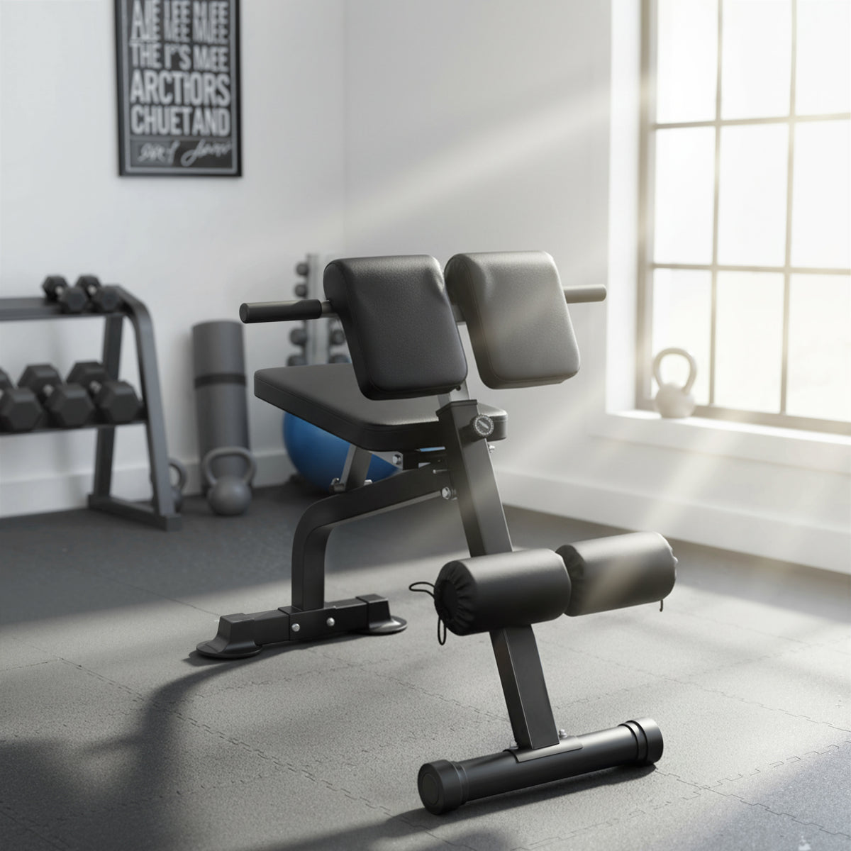Banc de Musculation Pliable avec Hauteur et Inclinaison Réglables pour Entraînement Dos Bras, 96,6x68x69-110cm, Noir-1
