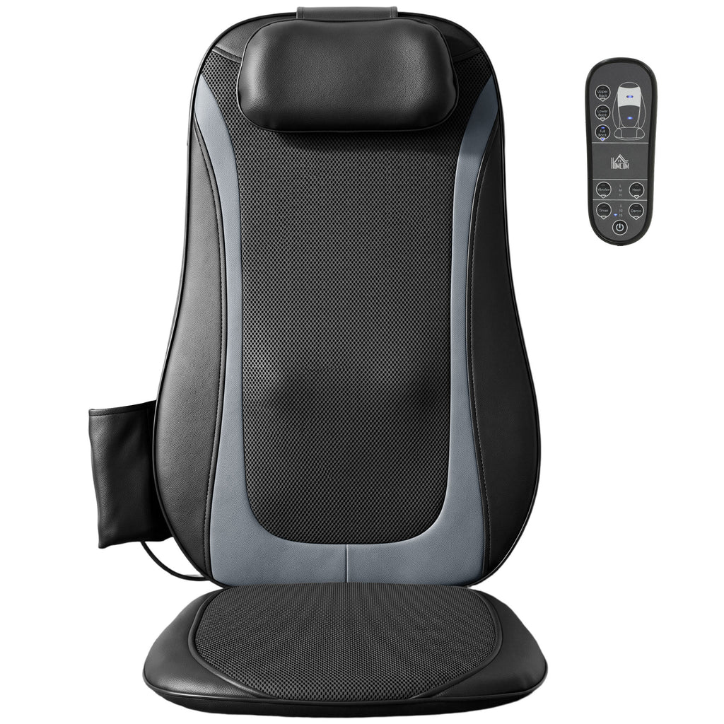 Masseur Dorsal Chauffant, Fauteuil de Massage Tissulaire Profond Vibration 3 Niveaux, Coussin de Massage-0