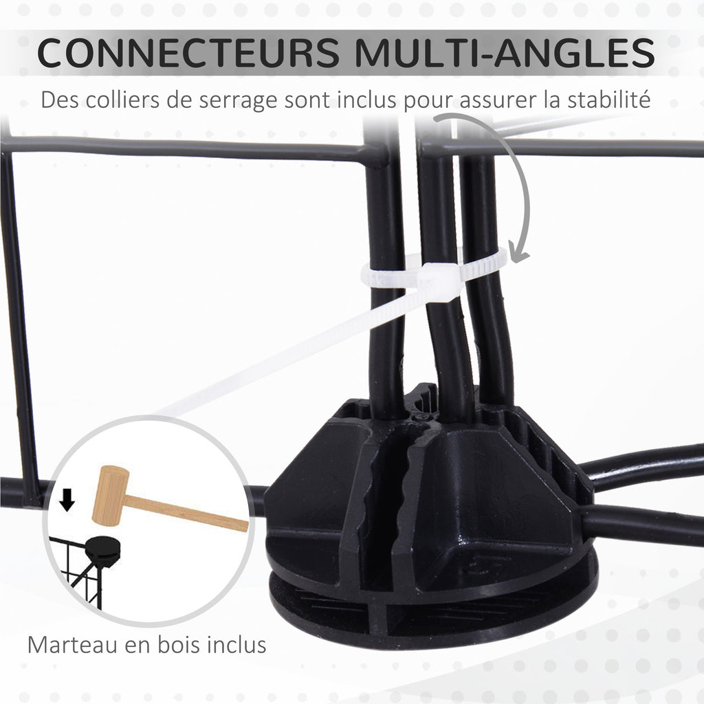 Enclos pour petits animaux parc pour lapins, cochons d'Inde et rongeurs modulable, noir-6