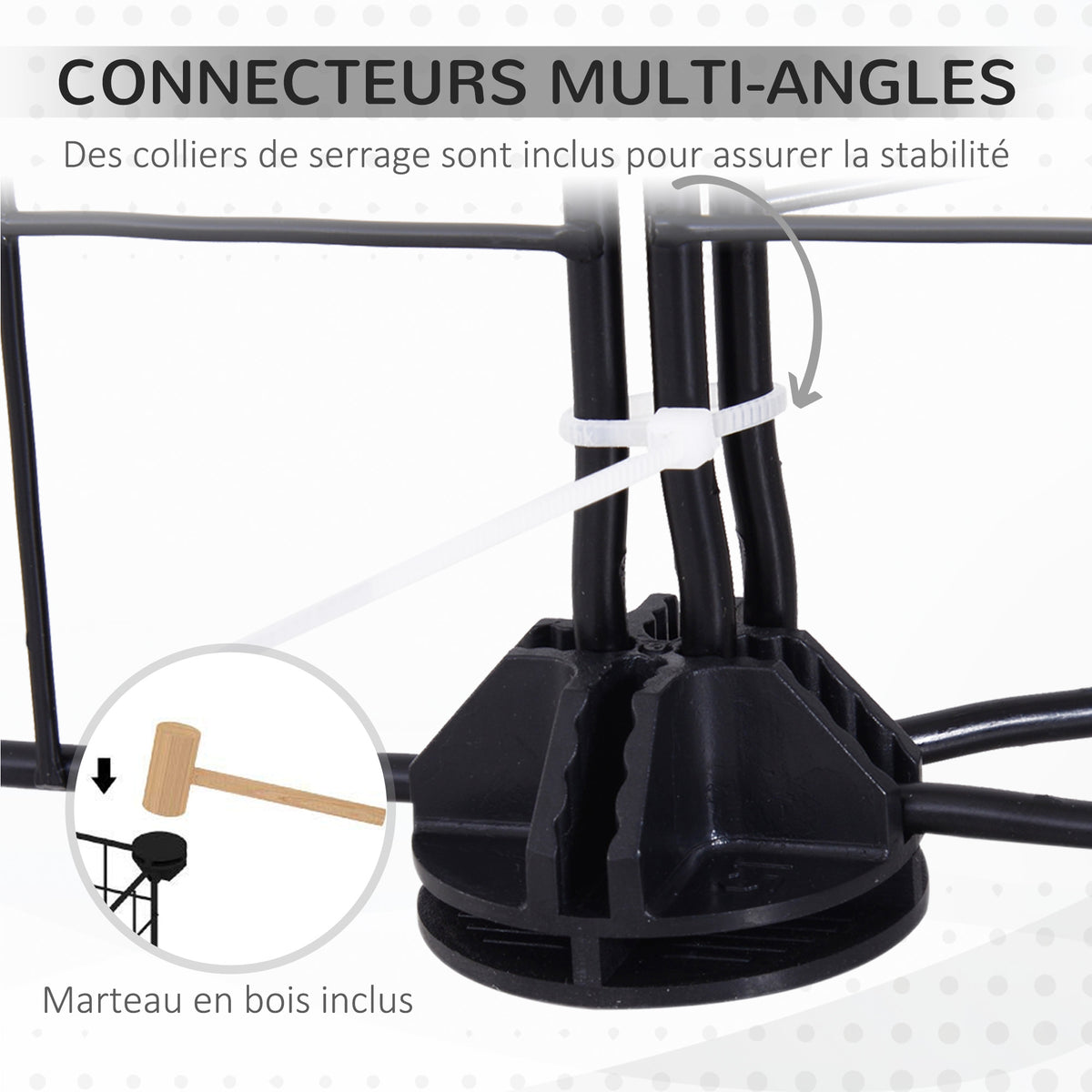 Enclos pour petits animaux parc pour lapins, cochons d'Inde et rongeurs modulable, noir-6