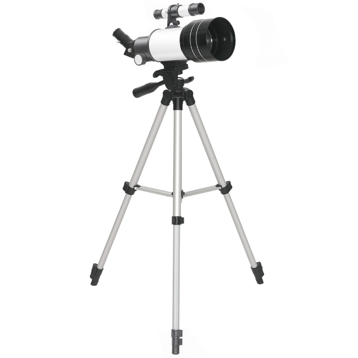 Télescope Astronomique 70 mm, Télescope Réfracteur 100X/50X/30X avec 3 Oculaires, Monture AZ 300 mm, 76x76x133cm, Blanc-0