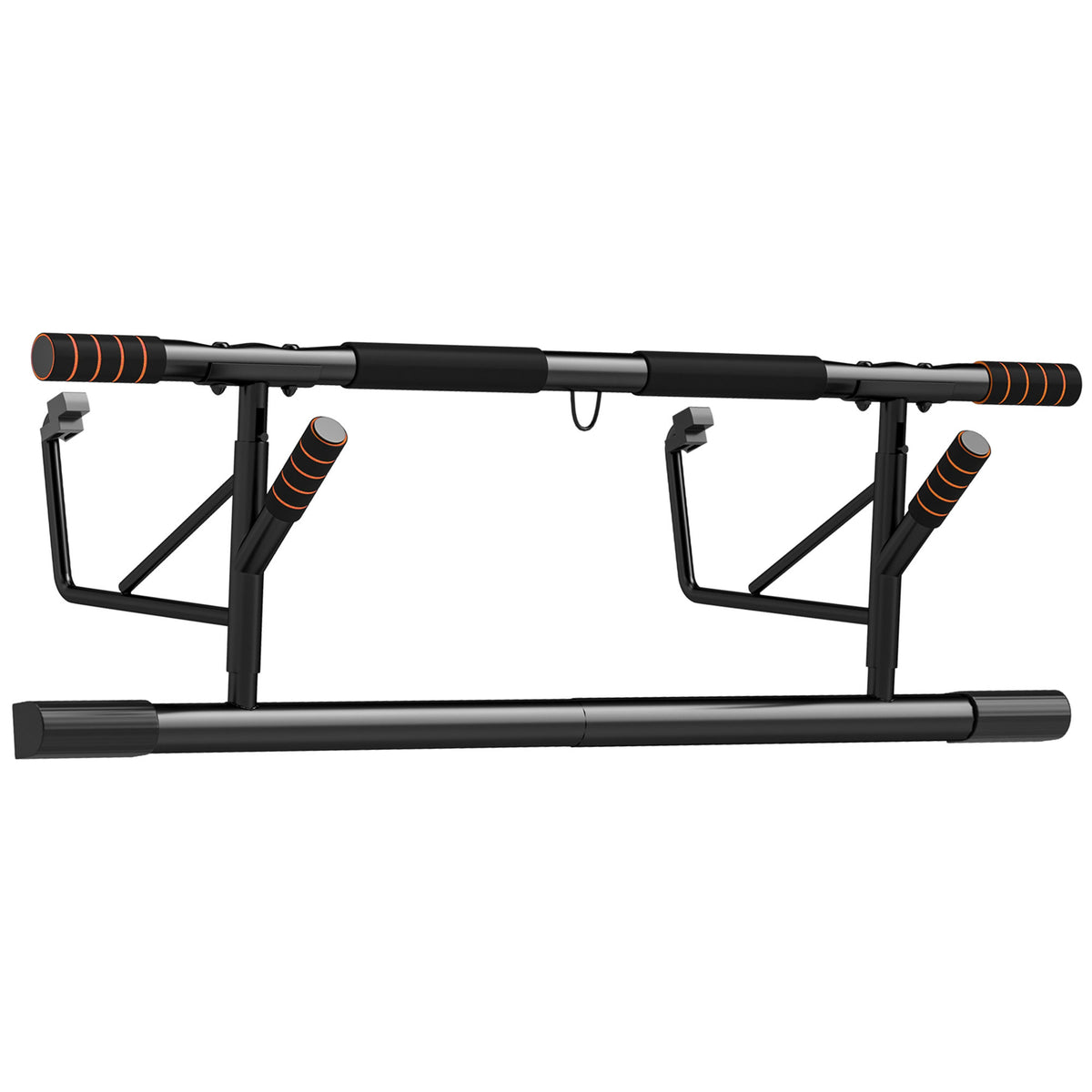 Barre de traction barre traction porte avec bandes de résistance poignées rembourrées 100 x 43 x 27 cm noir-0