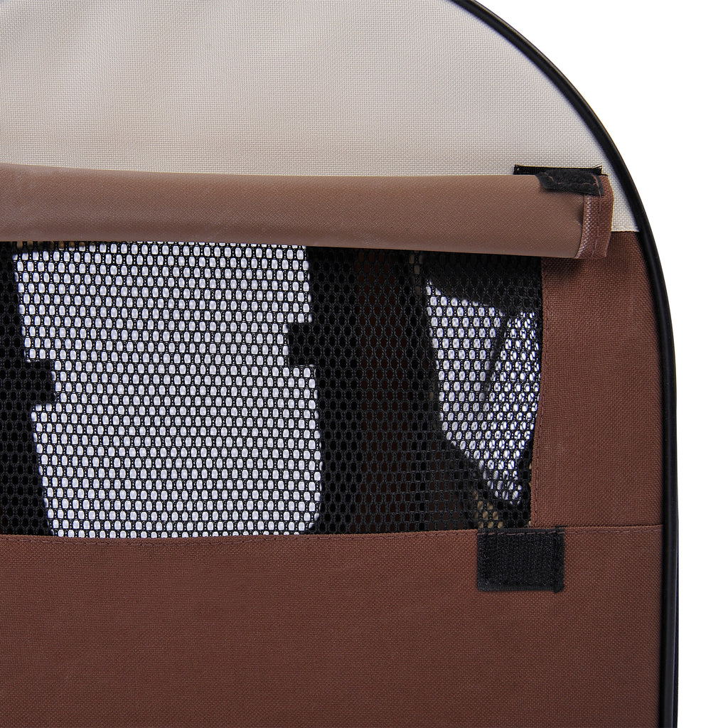 Sac de transport pour chien et chat caisse de transport pliable pour animaux adaptée à la voiture grand confort respirant avec coussin amovible 46 x 36 x 41 cm-8