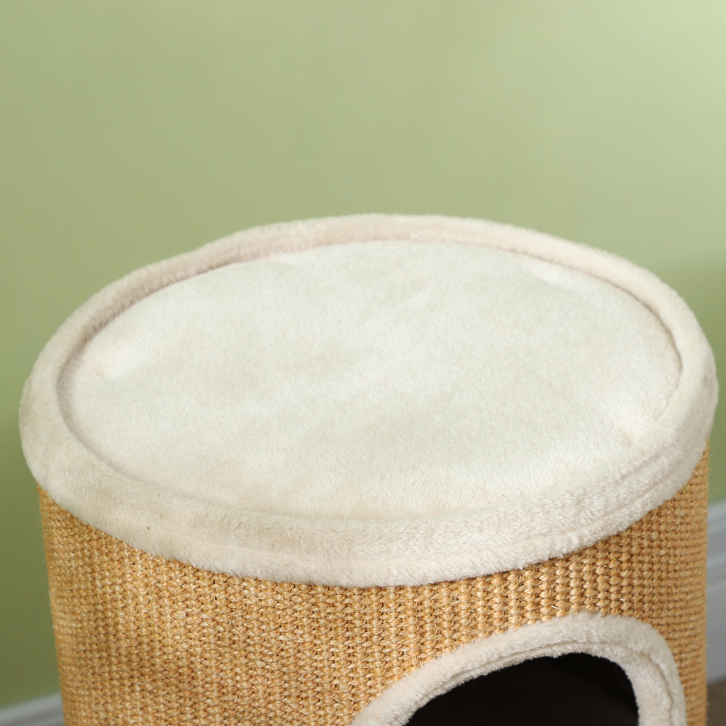 Tonneau à gratter pour chat tour à griffer arbre à chat à 2 couches en sisal naturel pour 1 à 2 chats Ø 35 x 60H cm-6