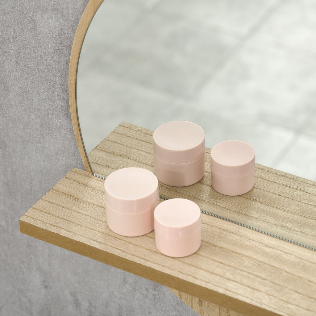 Miroir rond mural de salle de bain avec 1 étagère de rangement - Ø 45 x 10H cm - panneau de particules-7