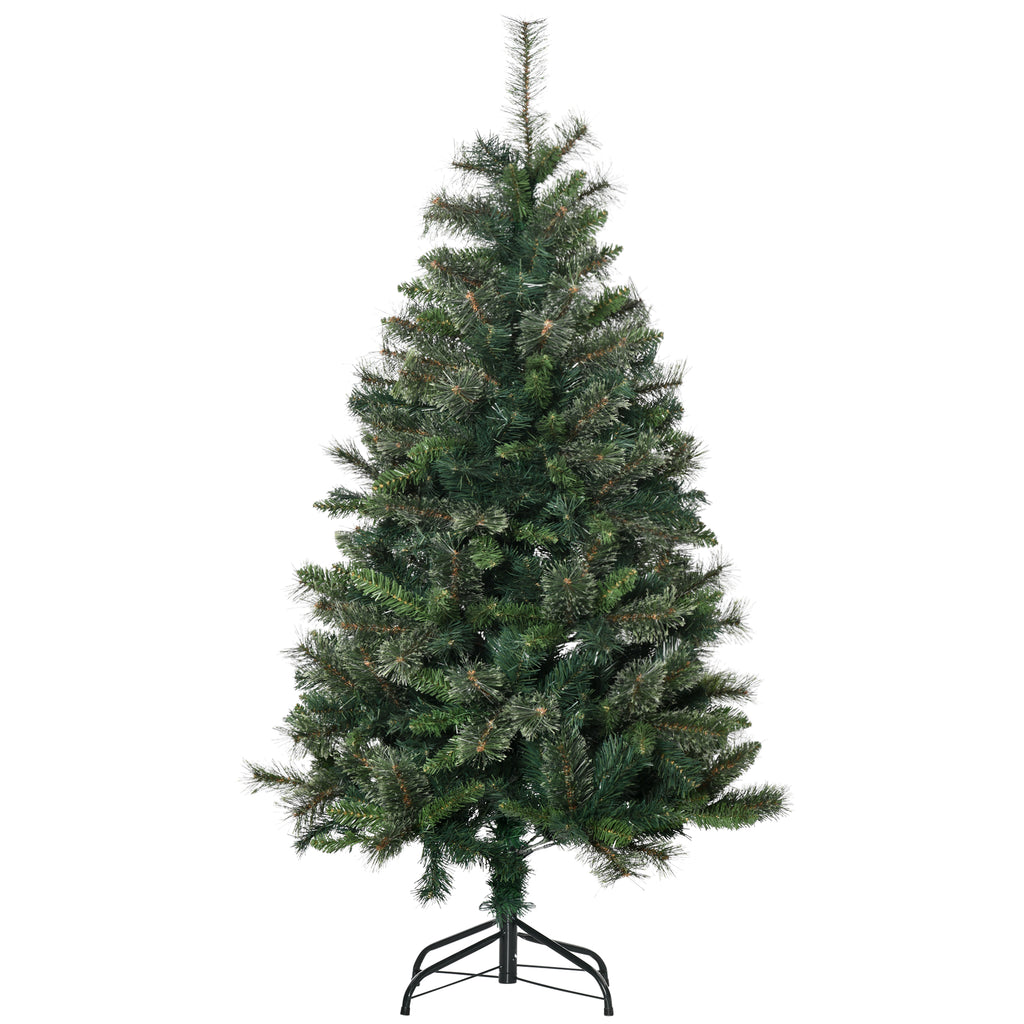 Sapin arbre de Noël artificiel 150 cm 665 branches + support pied vert-0