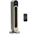 Chauffage soufflant oscillant 1100/2200 W - mini radiateur céramique PTC - télécommande incluse - chauffage d'appoint noir-0