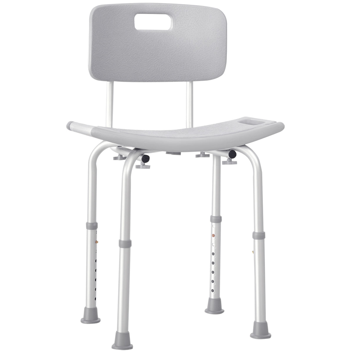Chaise de Douche siège de Douche Ergonomique Hauteur réglable Pieds antidérapants Charge Max. 136 Kg alu HDPE-0