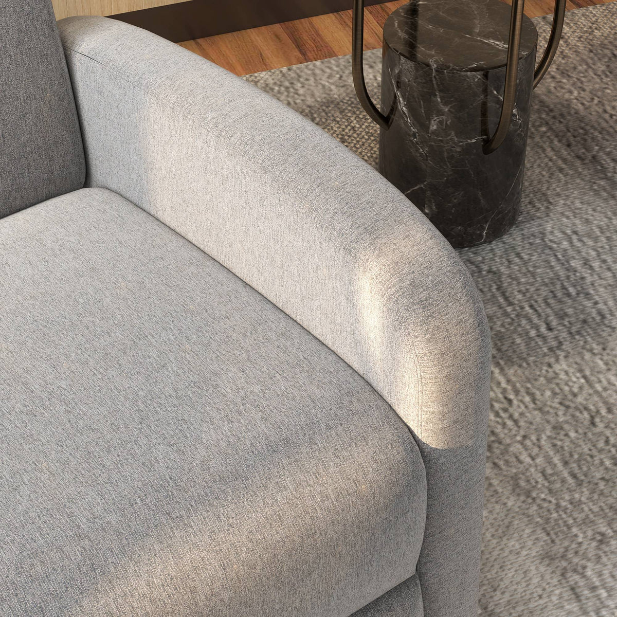Fauteuil relax inclinable jusqu'à 160° manuellement avec repose-pieds intégré, charge max. 120kg, grand confort, gris-8