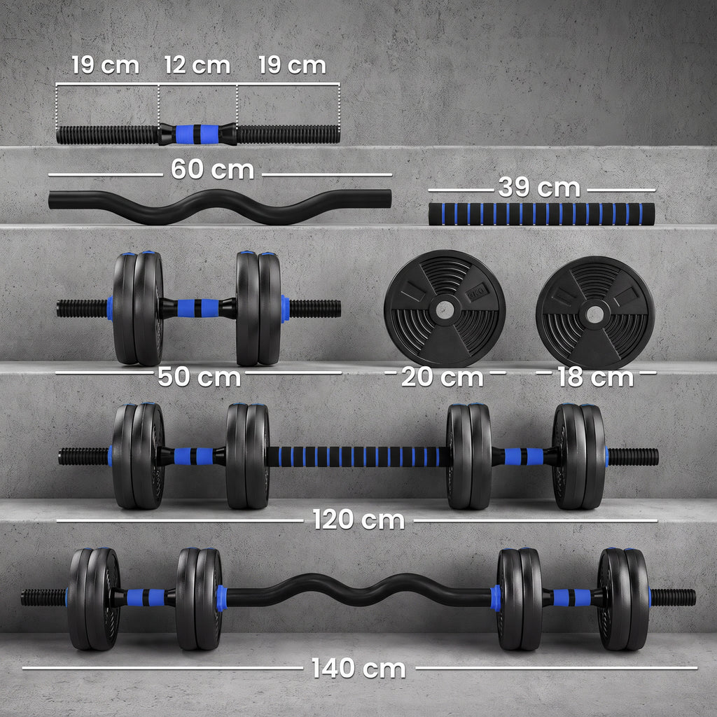 Kit haltères musculation haltères réglables 15 kg 3 en 1, ensemble de poids réglable avec barre d'extension noir-2