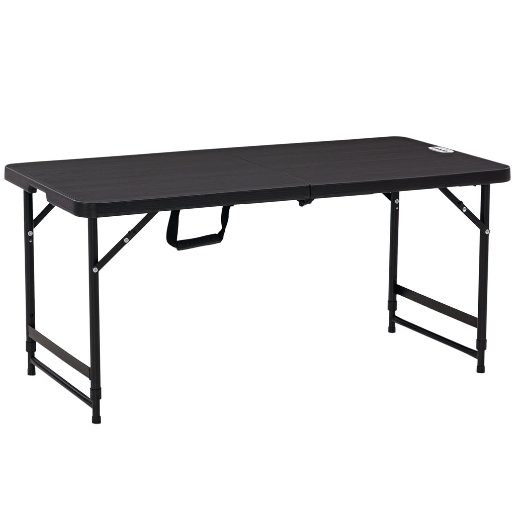 Table de jardin rectangulaire pliable camping pour 4 personnes hauteur réglable 118 x 60 x 74 cm-0
