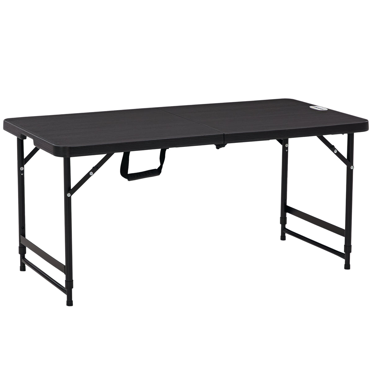 Table de jardin rectangulaire pliable camping pour 4 personnes hauteur réglable 118 x 60 x 74 cm-0