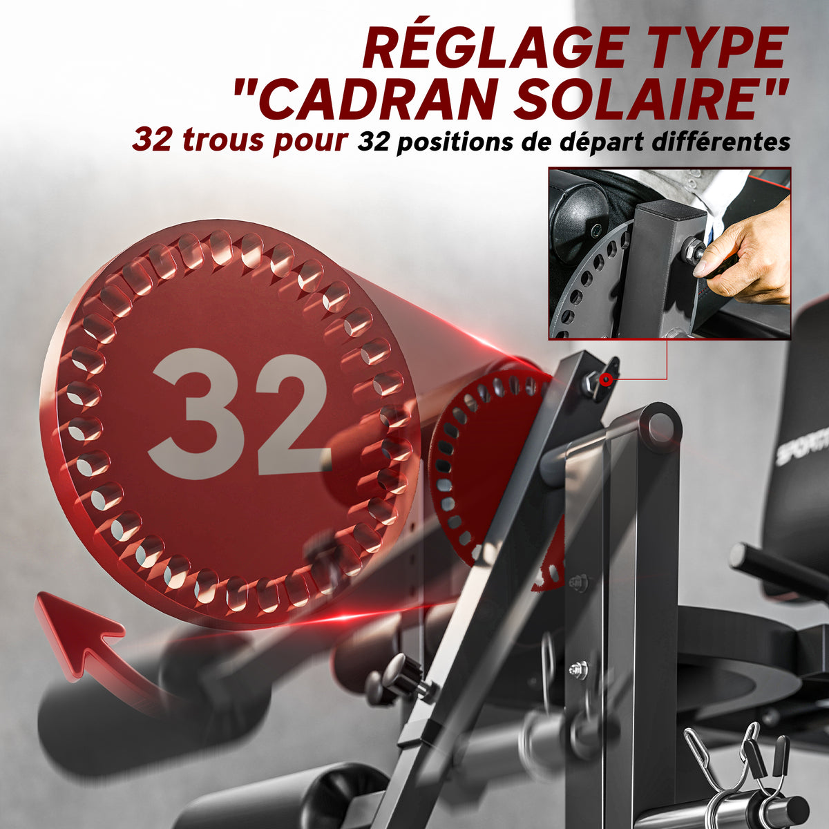 Machine d'extension de jambe, étirement des jambes, capacité 120 kg, multifonction 100 x 90 x 105 cm acier noir-4