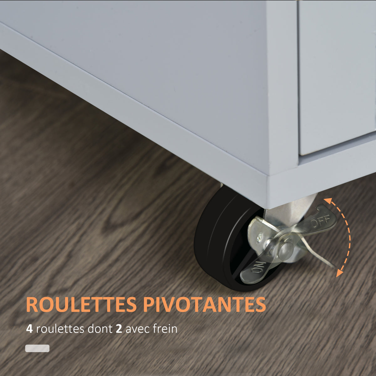 Desserte de cuisine sur roulettes chariot de service Ilot de cuisine avec tiroir de placard et porte-torchons - blanc-4