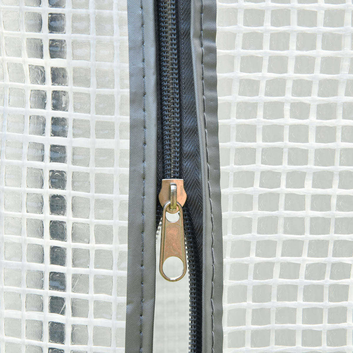 Serre de jardin, serre de balcon, bâche renforcée PE, châssis en acier, porte zippée enroulable, 100 x 50 x 150 cm blanc-8