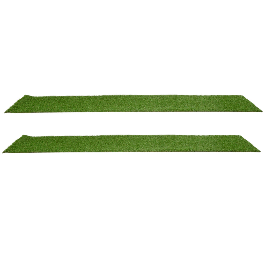 Lot de 2 gazons synthétiques artificiels Moquette extérieure intérieure 3L x 1l m Herbes Hautes denses 2,5 cm Vert-7