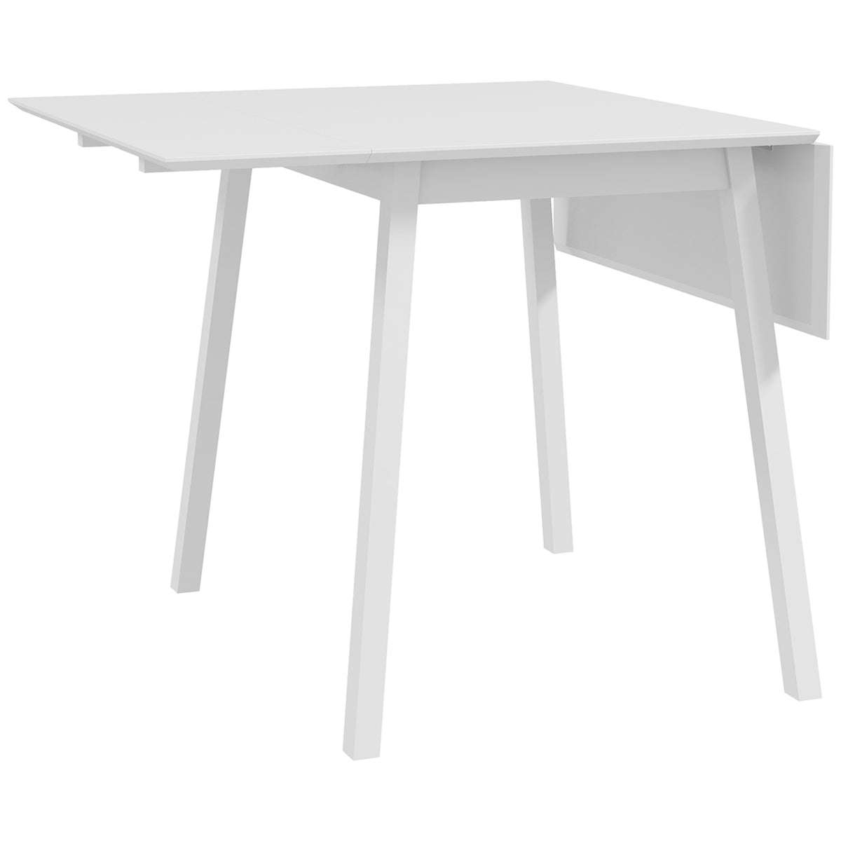 Table de cuisine pliable table à manger pliante avec plateau rabattable en bois pour 2 à 4 personnes blanc-0