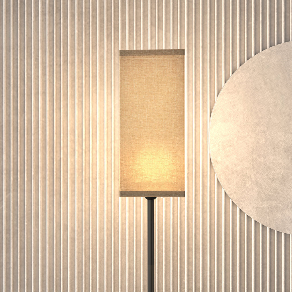 Lampadaire sur pied salon lampe salon sur pied avec abat-jour beige effet lin interrupteur à pied Ø 25 x 161,5 cm noir-7
