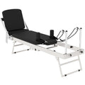Machine Reformer Pilates Pliable Système Hybride 4 Ressorts & 5 Cordes Silencieux Acier 195 x 56 x 88 cm Blanc-0
