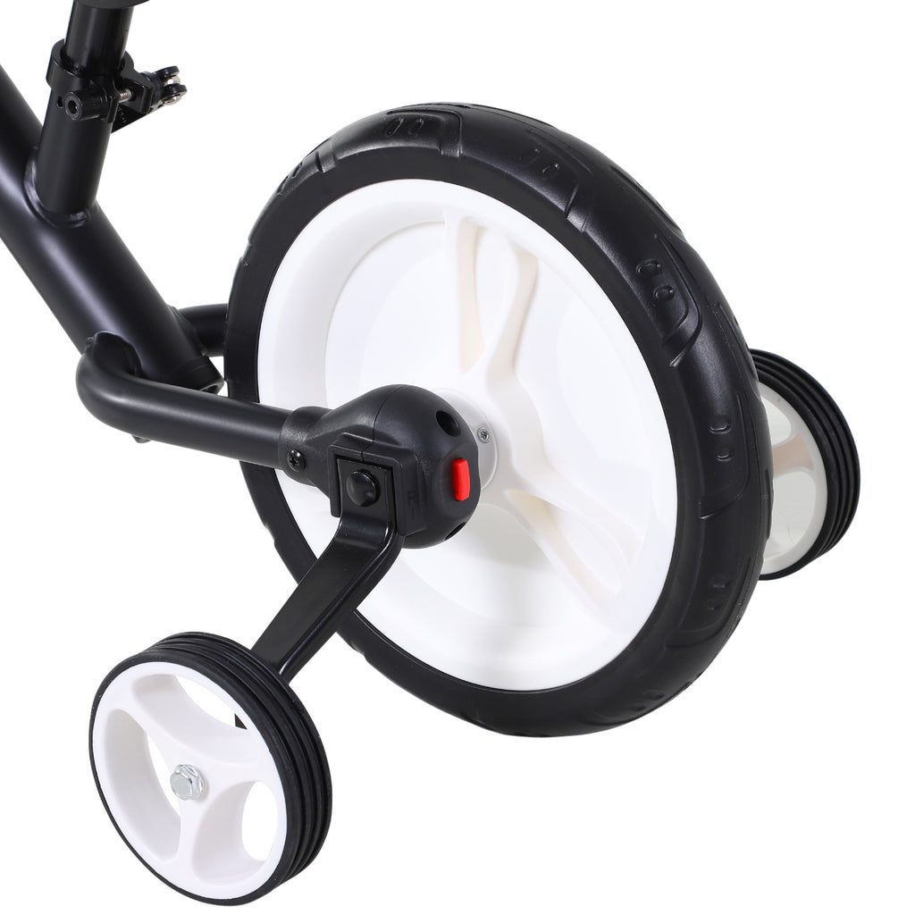 Vélo Enfant draisienne 2 en 1 roulettes et pédales Amovibles Roues 12" Hauteur Selle réglable pour enfants de 2 à 5 ans Acier Noir-7