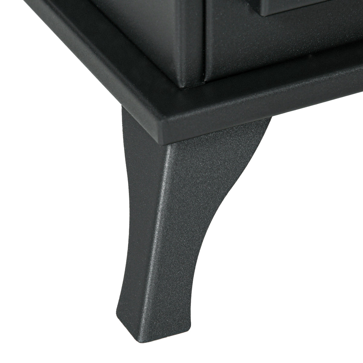 Cheminée bioéthanol sur Pied, brûleur 1,2 L, environ 3 h de durée de combustion Dim. 45L x 28l x 54H cm Acier Noir-8