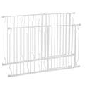 Lot de 2 barrières de sécurité barrière pour animal domestique longueur réglable escaliers couloirs portes sans perçage-0