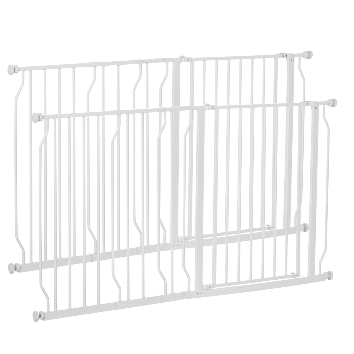 Lot de 2 barrières de sécurité barrière pour animal domestique longueur réglable escaliers couloirs portes sans perçage-0